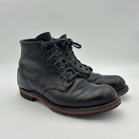 Red Wing 9014 Beckman Black Featherstone 6" Round Toe Work Boots Men's 8D